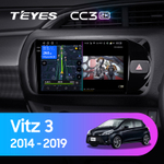Teyes CC3 2K 9"для Toyota Vitz 2014-2019 (прав)