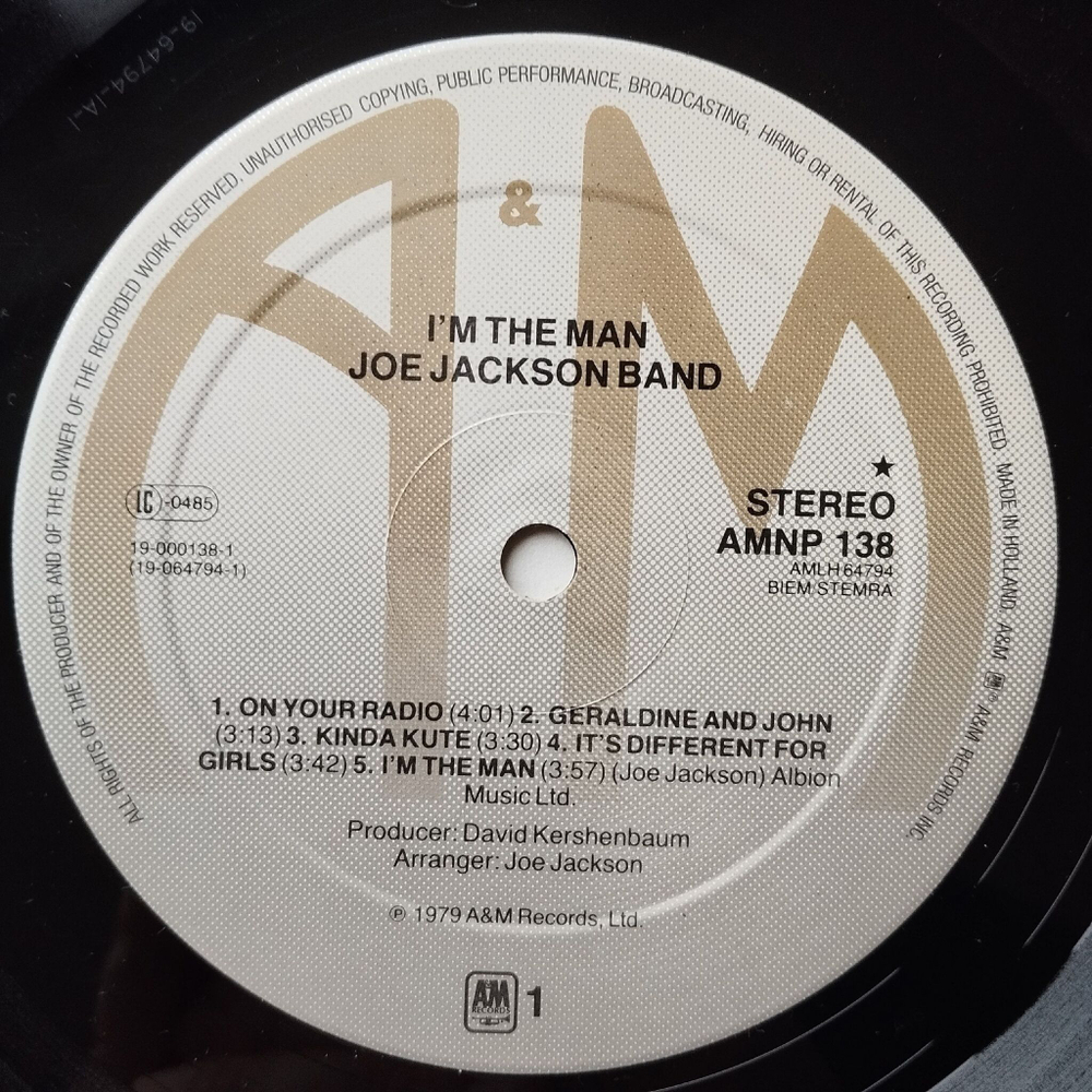 Винтажная виниловая пластинка LP Joe Jackson I'm The Man (Holland 1979)