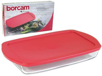 Форма жаропрочная 1,95л прямоугольная 336*190*50мм с пл. крышкой "Borcam"
