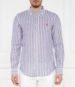 Льняная рубашка POLO RALPH LAUREN - фиолетовый(710837274)