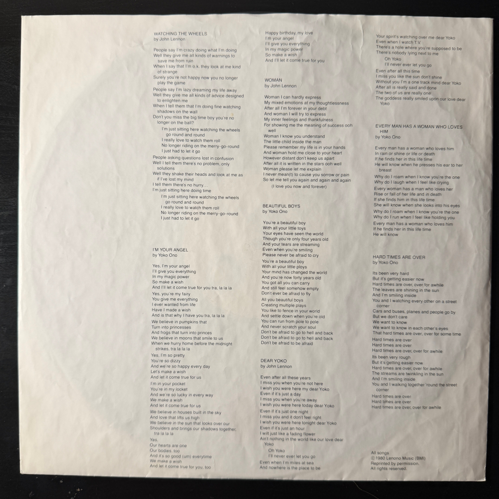 John Lennon & Yoko Ono - Double Fantasy (Скандинавия 1980г.)
