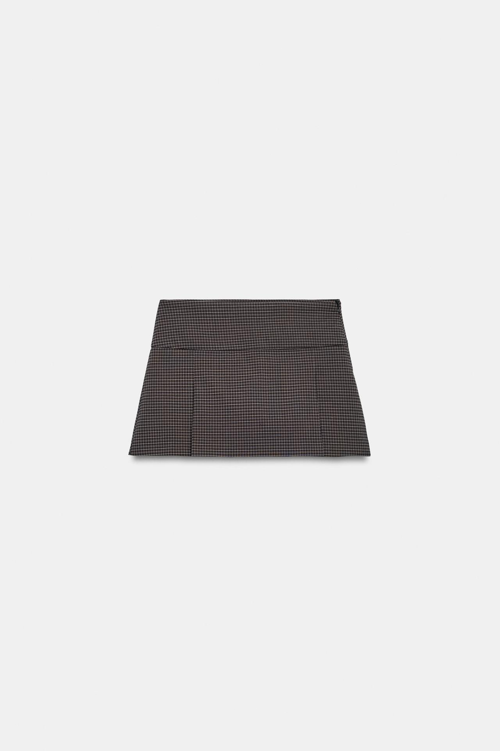 ZARA ЮБКА-ШОРТЫ В СКЛАДКУ, ОТТЕНОК КОРИЧНЕВОГО