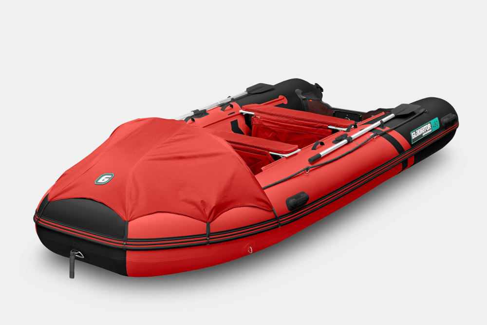 Надувная лодка (НДНД) GLADIATOR E450PRO красно-черный