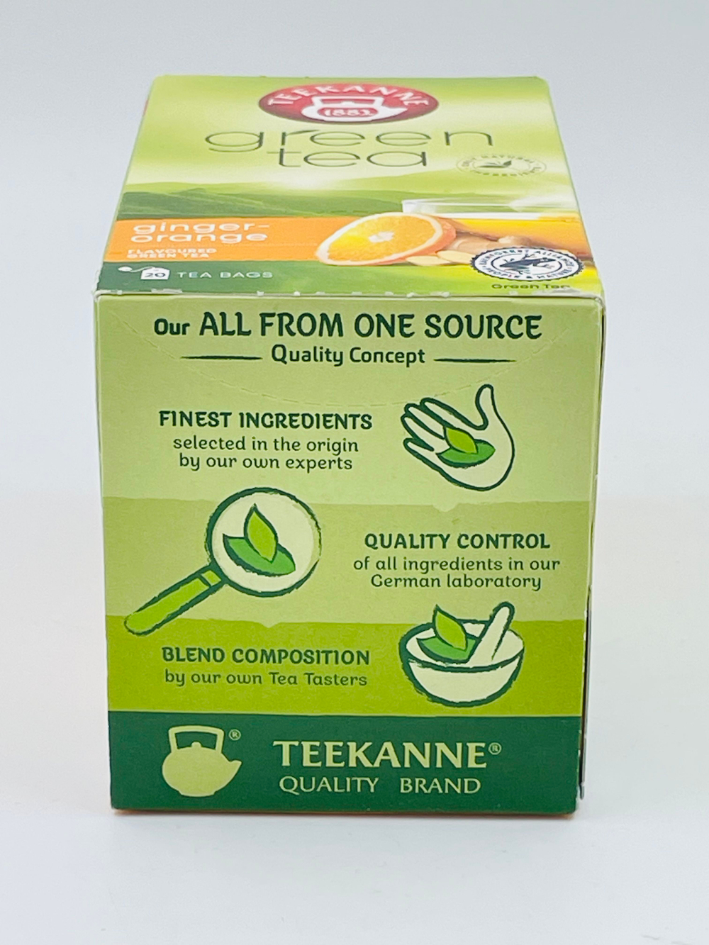 Зеленый чай TEEKANNE имбирно-апельсиновый, 20 пакетиков, 35 г (Германия)