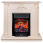 Каминокомплект Real Flame Stefania WT-F612 с очагом Majestic Lux Black RC