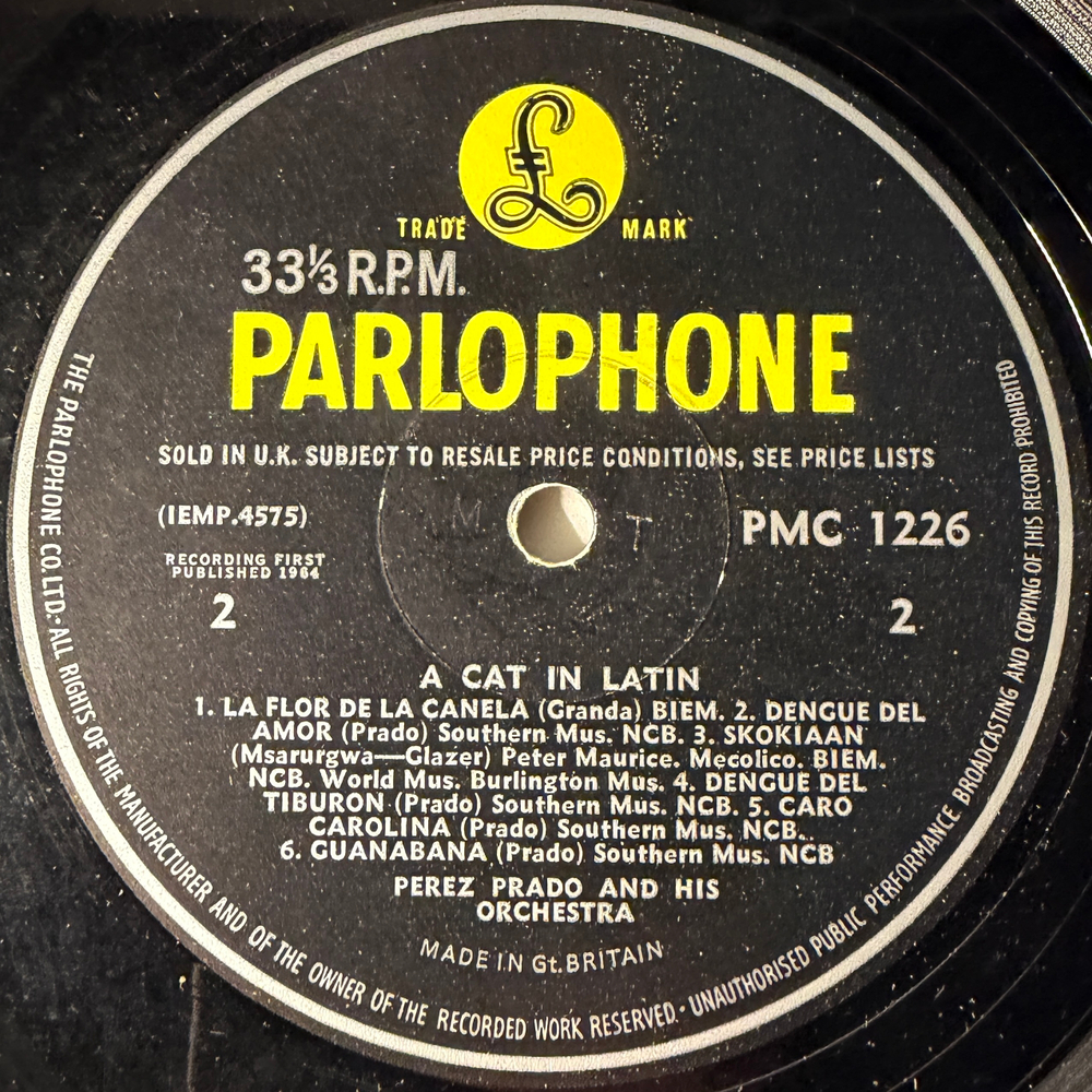 Perez Prado And His Orchestra ‎– A Cat In Latin (Англия 1964г.)