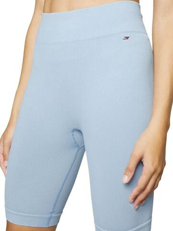 Женские Шорты теннисные Tommy Hilfiger HW Seamless Washed Ribbed Shorts - небесный