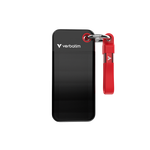 Внешний накопитель Verbatim Pocket SSD, 256GB USB 3.2 Gen 2 R/W 1000/1000 МБ/с, черный/красный