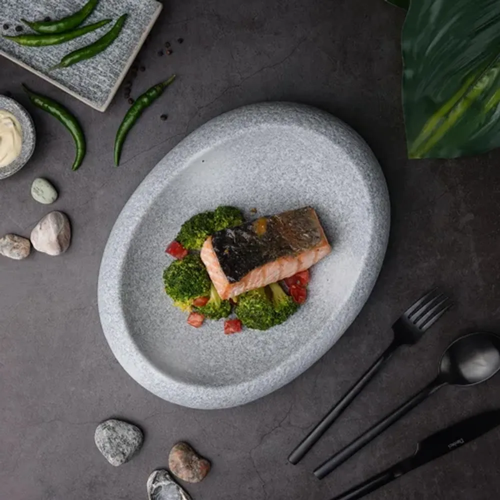 Блюдо овальное 26*20 см h6 см 300 мл Stone Untouched Taiga P.L. Proff Cuisine [1]