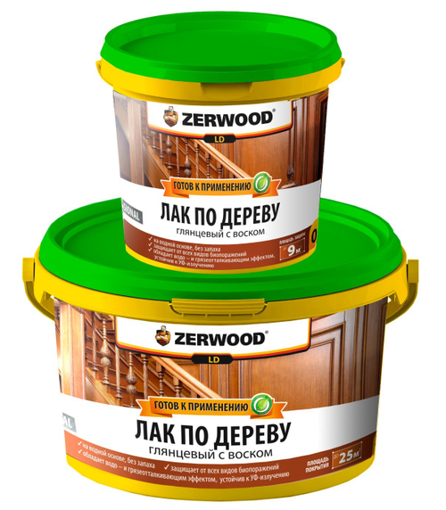 Лак по дереву акрил. с воском  ZERWOOD ЛД  2,5кг (И) (подходит для минерал.поверх)