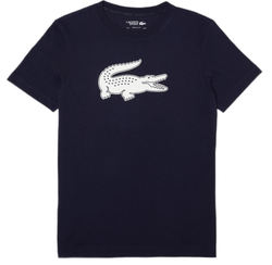 Теннисная футболка Lacoste SPORT 3D Print Crocodile Breathable Jersey - navy blue/white