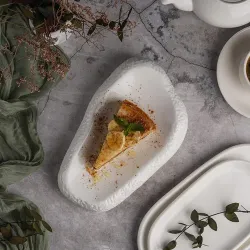 Блюдо овальное для подачи 25,5*15 см h4,5 см Organic белое фарфор P.L. Proff Cuisine [2]