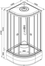 Душевая кабина L910 с электрикой