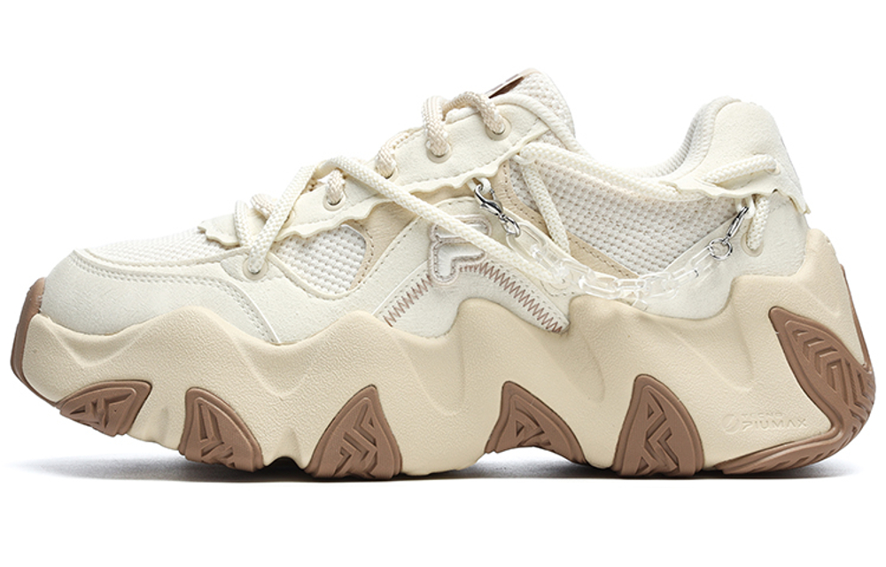 FILA FUSION Fashion Daddy Shoes "White Beige" Women"s