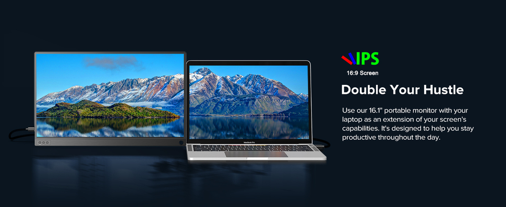 16.1" Портативный монитор UPERFECT Ucolor J4 FHD 1920x1080, 144 Гц, IPS