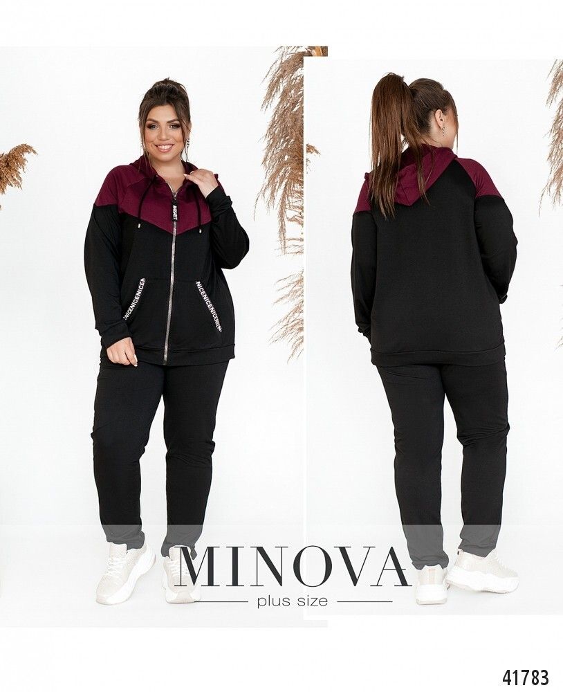 Костюм 17-226-черный-марсала Minova Костюм 17-226-черный-марсала Minova