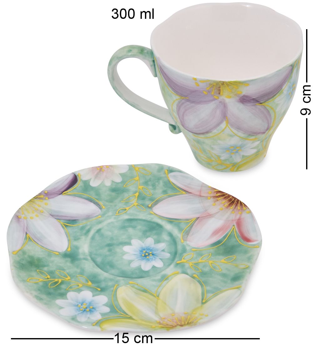MUG-453/1 Чайная пара «Цветочная поляна»
