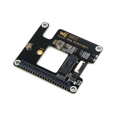 Плата адаптера SSD для Raspberry Pi 5 PCIe to M.2 HAT+ NVMe (2242, 2230)