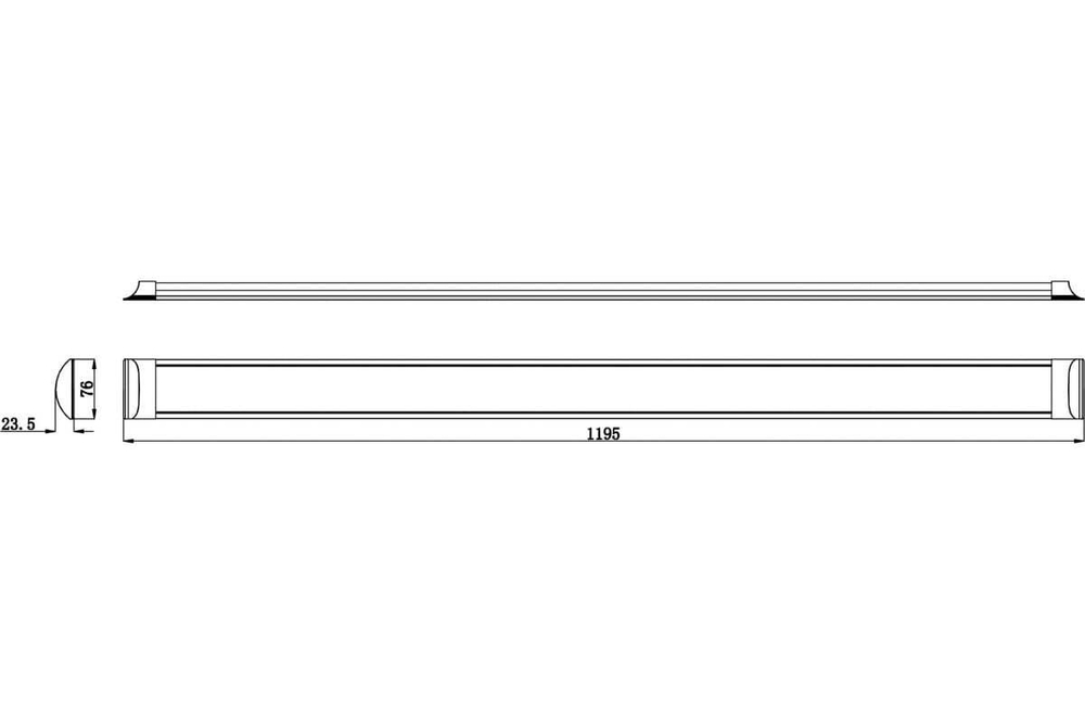 Светильник LED линейный 36Вт 6500К 2400Лм IP20 1200х75мм матовый SPO-5-40-4K-M (F) ЭРА