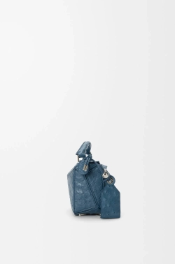 Loewe Сумка-мини Puzzle Featherlight из страусиной кожи, синий