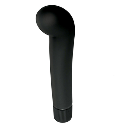 Чёрный вибростимулятор для G-точки G-PLEASURE STYM SILICONE - 12,5 см. (Цвет: черный)