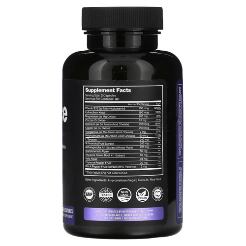 NutraChamps, Balance, поддержка надпочечников и щитовидной железы, 60 растительных капсул