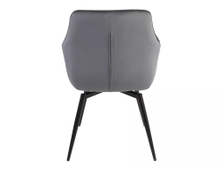 Стул SIGNAL SERVIO Velvet Bluvel 14 серый/черный, поворотный