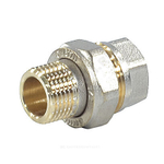Соединитель латунь никель американка Ду 20 (3/4") прямой ВР/НР 9013 ГОСТ 32585-2013 Aquasfera 9013-02