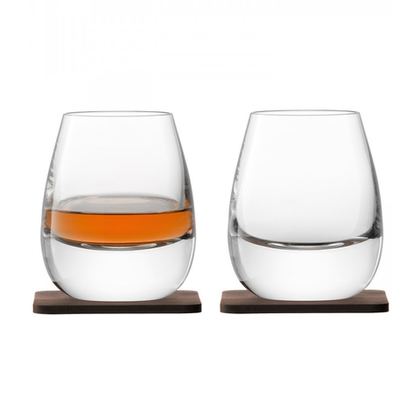 Набор из 2 стаканов Islay Whisky с деревянными подставками 250 мл LSA International