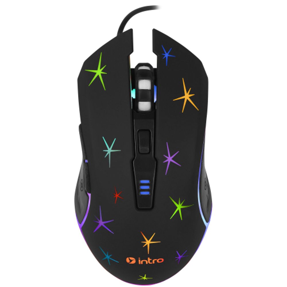 Клавиатура и мышь комплект Intro GXZ990 игровой 1200-3600dpi + коврик + гарнитура черный | Intro