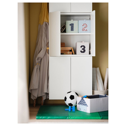 IKEA BARNDRÖM  (ИКЕА БАРНДРЁМ)  -  Коробка, 3 шт. - зелёный синий/бежевый 17х27х17 см