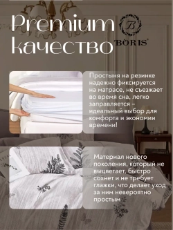 Постельное белье 2 спальное на резинке Boris