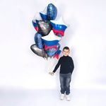 Воздушный шар (21''/53 см) Звезда, Триколор, 1 шт.