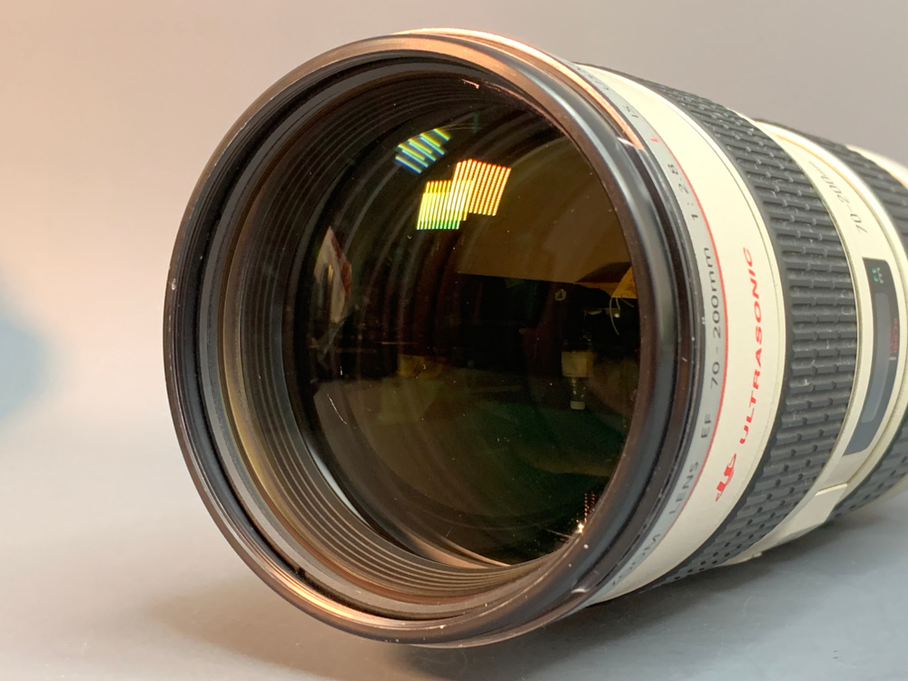 Canon EF 70-200mm f/2.8L IS USM, царапина на линзе