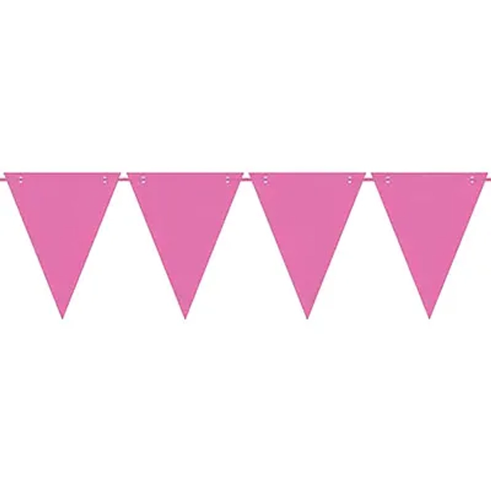 Гирлянда-вымпел розовая Pink 3,75м