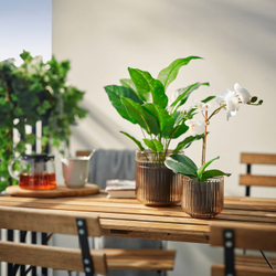 IKEA GRADVIS  (ИКЕА ГРАДВИС)  -  Кашпо - для дома/улицы/светло-коричневый 9 см