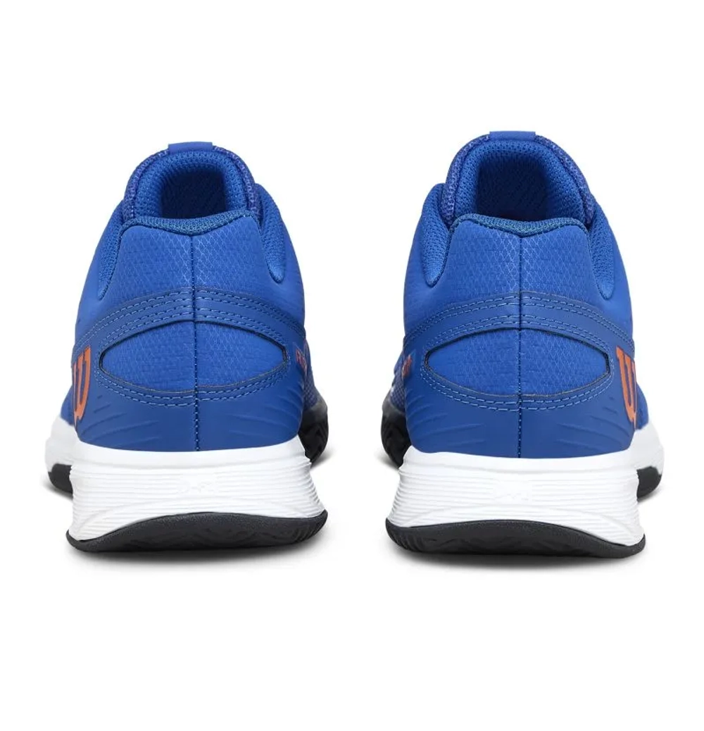 Детские теннисные кроссовки Wilson Rush Pro Jr - deja vu blue/orange tiger/white