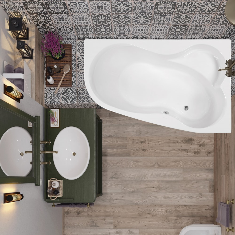 Акриловая ванна Vagnerplast MELITE 160x105 Right