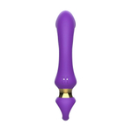 Фиолетовый изогнутый вибромассажер Moon Vibrator - 21,1 см. (Цвет: фиолетовый)
