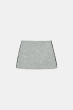 Фактурная мини-юбка с бахромой — ZARA