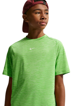 Детская футболка Nike Boys Multi Dri-FIT Short-Sleeve — mean green/light liquid lime/heather/white