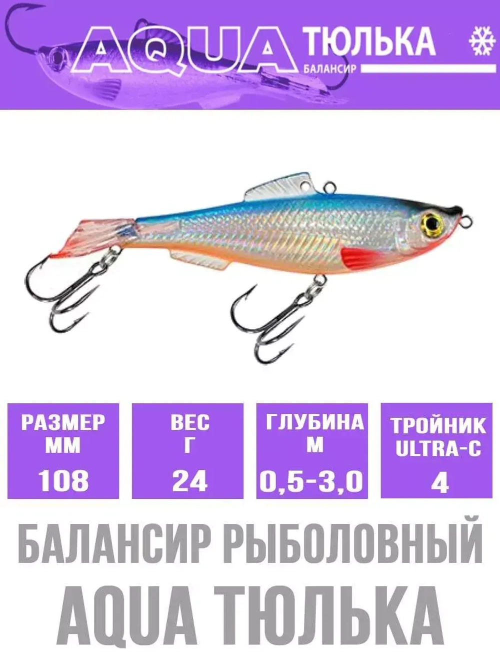 Балансир для рыбалки AQUA ТЮЛЬКА