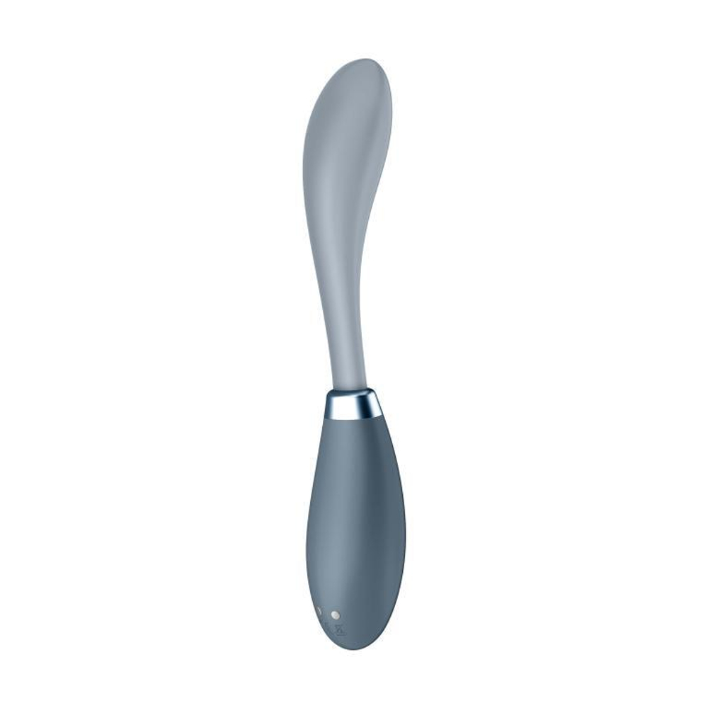 Серый вибромассажер G-Spot Flex 3 - 19,5 см.
