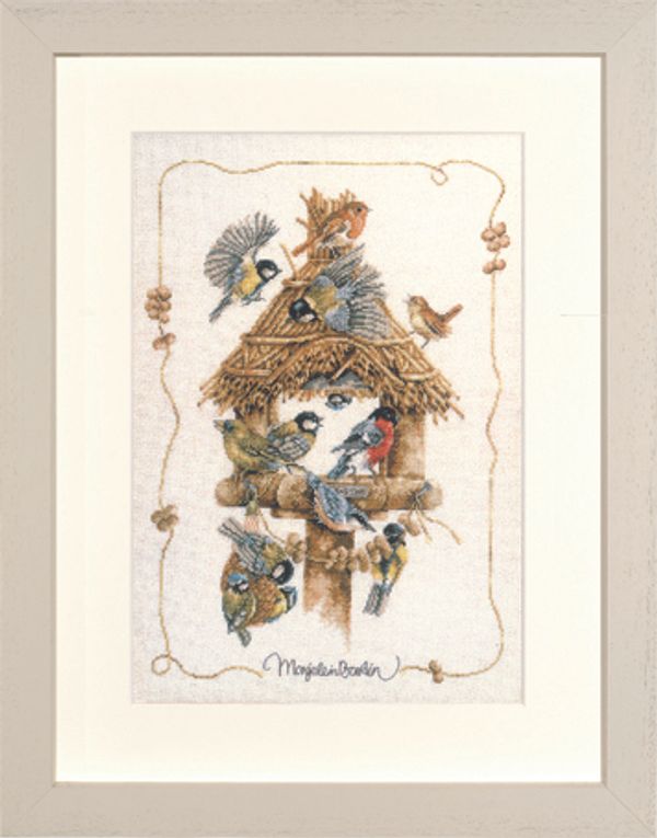 Набор для вышивания нитками Lanarte, Birdhouse, 37х54 см
