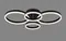 Люстра потолочная светодиодная Rilon L200/2+2 BK, 125 Вт, чёрная
