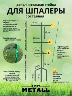 Шпалера садовая для малины и ежевики