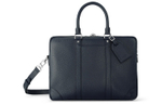 LOUIS VUITTON Cow Leather Laptop Bag, Shoulder Bag, Crossbody Bag, Handbag, Briefcase Small Men"s Dark Blue