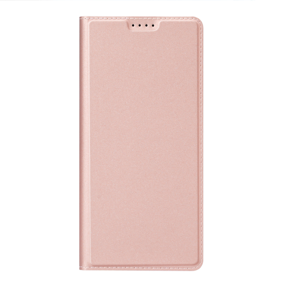 Чехол книжка из кожи розового цвета для Samsung Galaxy A36 5G и Galaxy A56 5G, серия Skin Pro Series от Dux Ducis