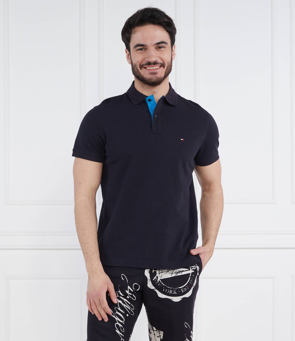 Поло CONTRAST PLACKET Tommy Hilfiger - темно-синий(MW0MW30756)