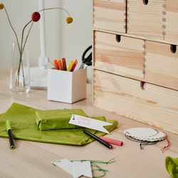 IKEA FÖNSTERFIKUS (ИКЕА ФОНСТЕРФИКУС) — Подвеска с ниткой, белый, 9 шт, фото 6